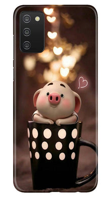 Cute Bunny Mobile Back Case for Samsung Galaxy A03s (Design - 213)
