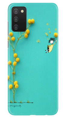 Flowers Girl Mobile Back Case for Samsung Galaxy A03s (Design - 216)