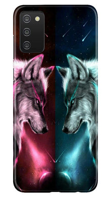 Wolf fight Mobile Back Case for Samsung Galaxy A03s (Design - 221)