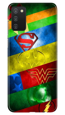 Superheros Logo Mobile Back Case for Samsung Galaxy A03s (Design - 251)