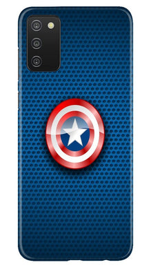 Captain America Shield Mobile Back Case for Samsung Galaxy A03s (Design - 253)