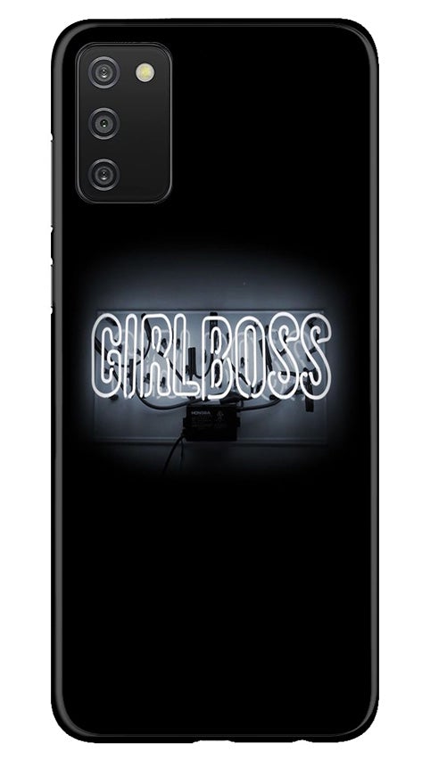 Girl Boss Black Case for Samsung Galaxy A03s (Design No. 268)