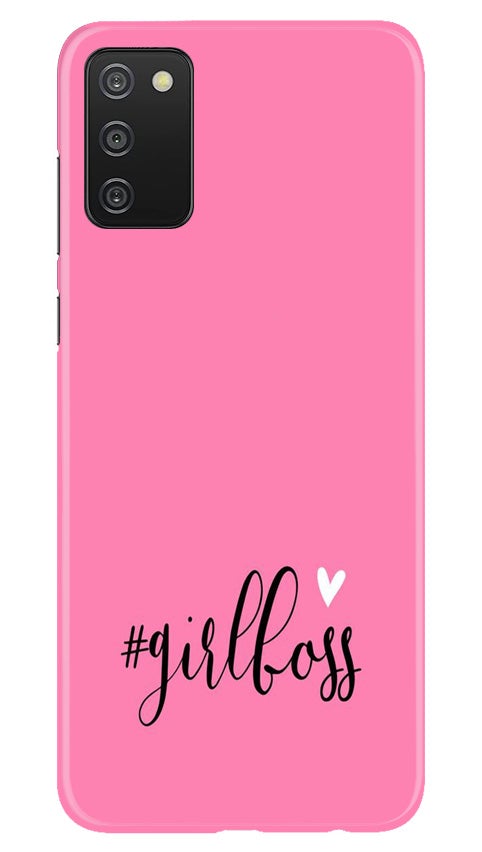 Girl Boss Pink Case for Samsung Galaxy A03s (Design No. 269)