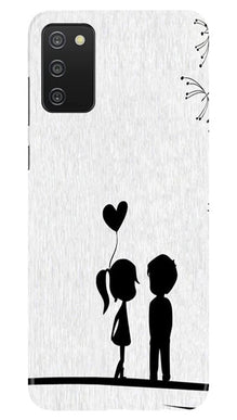 Cute Kid Couple Mobile Back Case for Samsung Galaxy A03s (Design - 283)