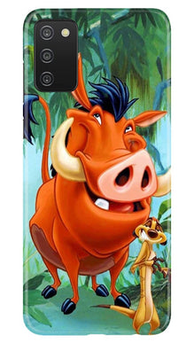 Timon and Pumbaa Mobile Back Case for Samsung Galaxy A03s (Design - 305)