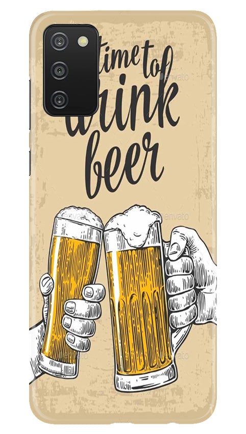 Drink Beer Mobile Back Case for Samsung Galaxy A03s (Design - 328)