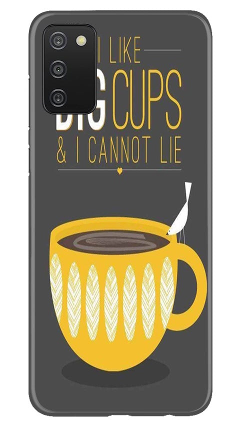 Big Cups Coffee Mobile Back Case for Samsung Galaxy A03s (Design - 352)