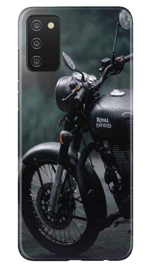 Royal Enfield Mobile Back Case for Samsung Galaxy A03s (Design - 380)