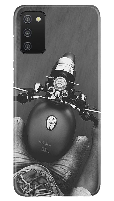 Royal Enfield Mobile Back Case for Samsung Galaxy A03s (Design - 382)
