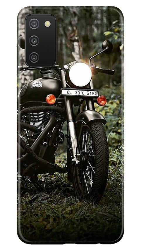 Royal Enfield Mobile Back Case for Samsung Galaxy A03s (Design - 384)