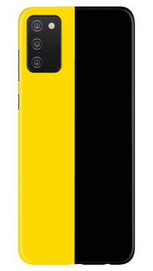 Black Yellow Pattern Mobile Back Case for Samsung Galaxy A03s (Design - 397)