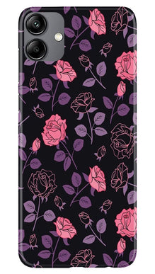 Rose Black Background Mobile Back Case for Samsung Galaxy A04 (Design - 27)