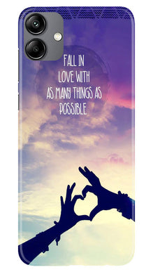Fall in love Mobile Back Case for Samsung Galaxy A04 (Design - 50)