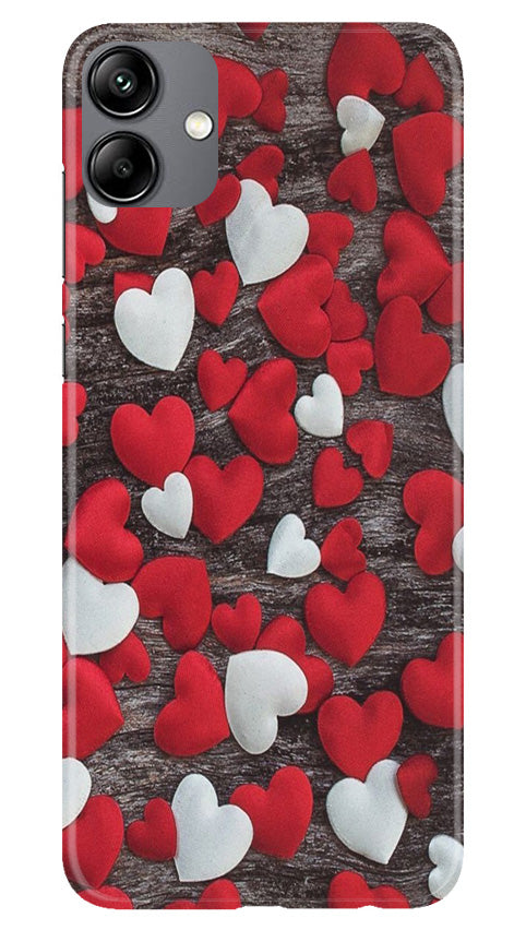 Red White Hearts Case for Samsung Galaxy M04  (Design - 105)