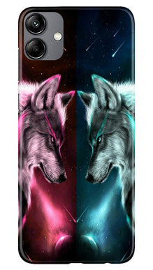 Wolf fight Mobile Back Case for Samsung Galaxy M04 (Design - 190)