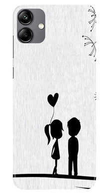 Cute Kid Couple Mobile Back Case for Samsung Galaxy A04 (Design - 252)
