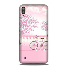 Pink Flowers Cycle Case for Samsung Galaxy M10  (Design - 102)