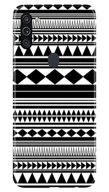Black white Pattern Mobile Back Case for Samsung Galaxy A11 (Design - 5)