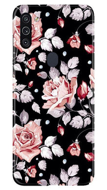 Pink rose Mobile Back Case for Samsung Galaxy A11 (Design - 12)