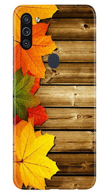 Wooden look3 Mobile Back Case for Samsung Galaxy A11 (Design - 61)