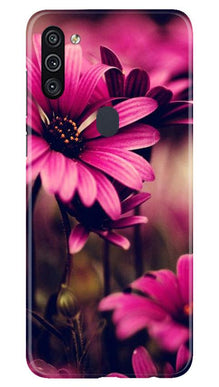 Purple Daisy Mobile Back Case for Samsung Galaxy A11 (Design - 65)