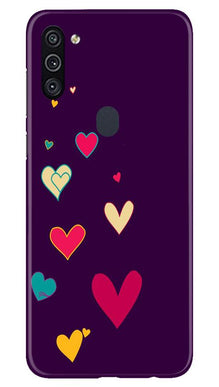 Purple Background Mobile Back Case for Samsung Galaxy A11  (Design - 107)