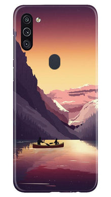 Mountains Boat Mobile Back Case for Samsung Galaxy A11 (Design - 181)