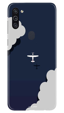 Clouds Plane Mobile Back Case for Samsung Galaxy A11 (Design - 196)