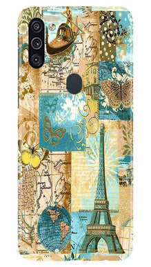 Travel Eiffel Tower Mobile Back Case for Samsung Galaxy A11 (Design - 206)