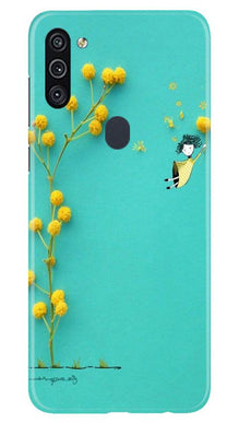 Flowers Girl Mobile Back Case for Samsung Galaxy A11 (Design - 216)