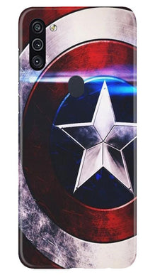 Captain America Shield Mobile Back Case for Samsung Galaxy A11 (Design - 250)