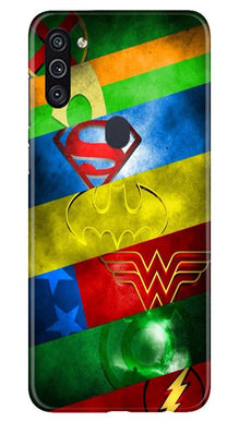 Superheros Logo Mobile Back Case for Samsung Galaxy A11 (Design - 251)