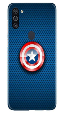Captain America Shield Mobile Back Case for Samsung Galaxy A11 (Design - 253)