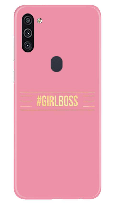 Girl Boss Pink Case for Samsung Galaxy A11 (Design No. 263)