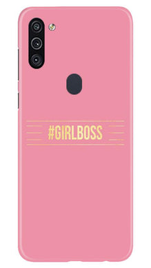 Girl Boss Pink Mobile Back Case for Samsung Galaxy A11 (Design - 263)