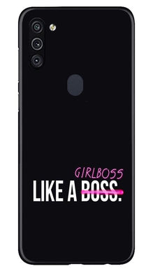 Like a Girl Boss Mobile Back Case for Samsung Galaxy A11 (Design - 265)