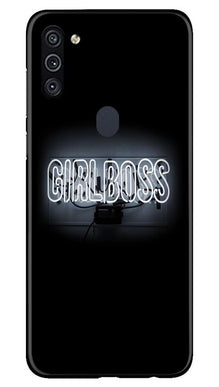 Girl Boss Black Mobile Back Case for Samsung Galaxy A11 (Design - 268)