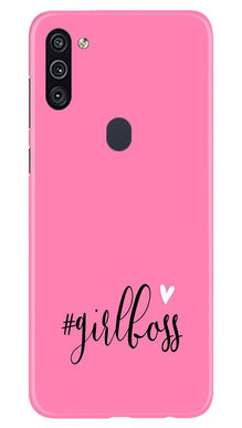 Girl Boss Pink Mobile Back Case for Samsung Galaxy A11 (Design - 269)