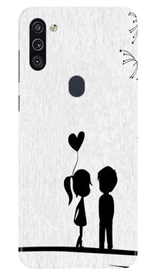 Cute Kid Couple Mobile Back Case for Samsung Galaxy A11 (Design - 283)