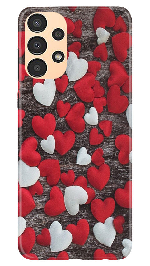 Red White Hearts Case for Samsung Galaxy A13  (Design - 105)