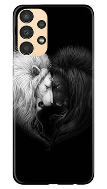Dark White Lion Mobile Back Case for Samsung Galaxy A13  (Design - 140)