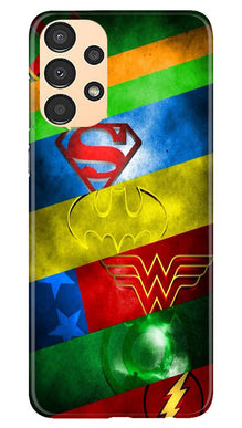 Superheros Logo Mobile Back Case for Samsung Galaxy A13 (Design - 220)