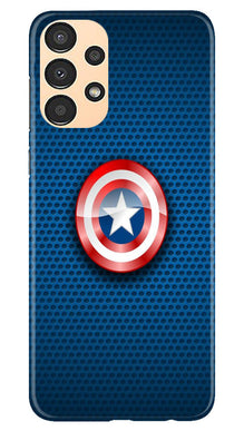 Captain America Shield Mobile Back Case for Samsung Galaxy A13 (Design - 222)
