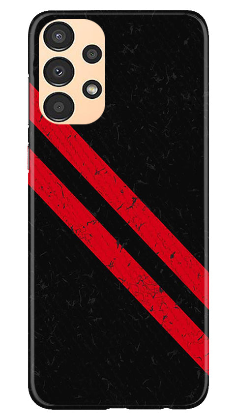 Black Red Pattern Mobile Back Case for Samsung Galaxy A13 (Design - 332)