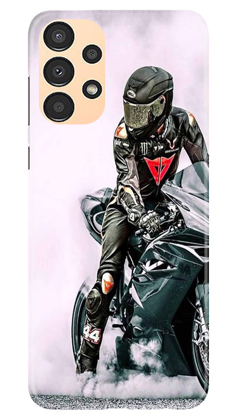 Biker Mobile Back Case for Samsung Galaxy A13 (Design - 342)