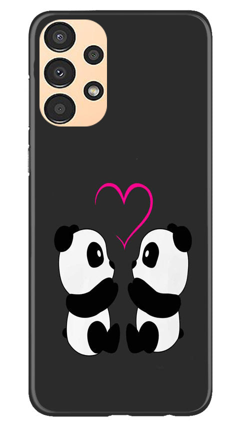 Panda Love Mobile Back Case for Samsung Galaxy A13 (Design - 355)