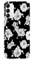White flowers Black Background Case for Samsung Galaxy A14 5G