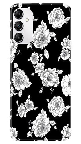 White flowers Black Background Case for Samsung Galaxy A14 5G