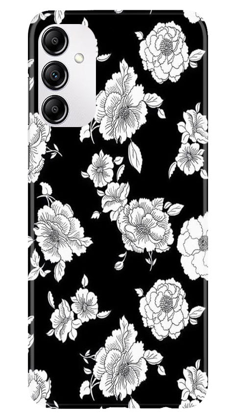 White flowers Black Background Case for Samsung Galaxy M14 5G