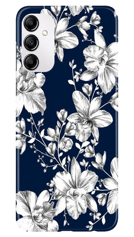 White flowers Blue Background Case for Samsung Galaxy A14 5G